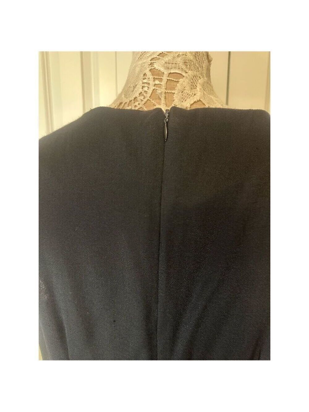 Chad's Place Vintage Black Embroidered Sleeveless Dress Size 16 - Picture 7 of 9